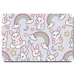 Seamless Pattern With Cute Rabbit Character Large Doormat 30 x20  Door Mat