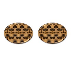 Cat Jigsaw Puzzle Cufflinks (oval) by Jatiart