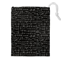 Math Equations Formulas Pattern Drawstring Pouch (5xl) by Ravend