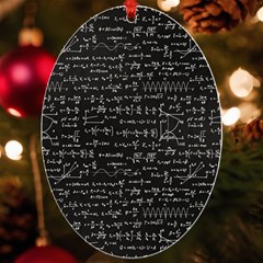 Math Equations Formulas Pattern Uv Print Acrylic Ornament Oval by Ravend