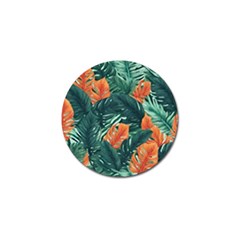 Green Tropical Leaves Golf Ball Marker (4 Pack) by Jack14