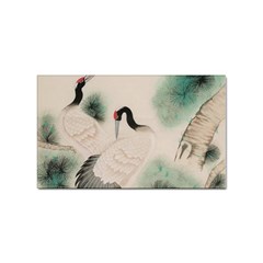 Japanese Crane Painting Of Bird Sticker Rectangular (10 Pack) by Cendanart