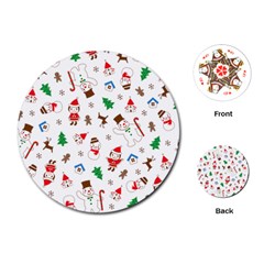 Christmas Playing Cards Single Design (round) by saad11