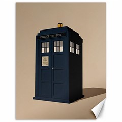 Tardis Doctor Who Minimal Minimalism Canvas 12  X 16  by Cendanart