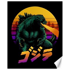 Godzilla Retrowave Canvas 16  X 20  by Cendanart