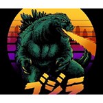 Godzilla Retrowave Deluxe Canvas 14  x 11  (Stretched) 14  x 11  x 1.5  Stretched Canvas