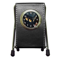 Tardis Bbc Doctor Who Dr Who Pen Holder Desk Clock by Cendanart