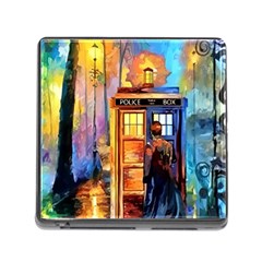 Tardis Doctor Who Paint Painting Memory Card Reader (square 5 Slot) by Cendanart