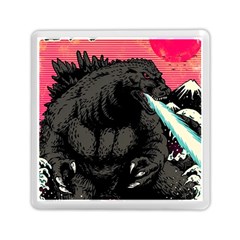 Godzilla Vintage Wave Memory Card Reader (square) by Cendanart