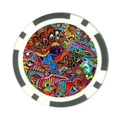 Art Color Dark Detail Monsters Psychedelic Poker Chip Card Guard (10 Pack) by Ket1n9