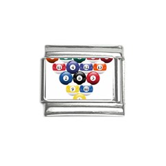 Racked Billiard Pool Balls Italian Charm (9mm) by Ket1n9