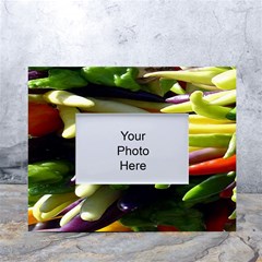 Bright Peppers White Tabletop Photo Frame 4 x6  by Ket1n9