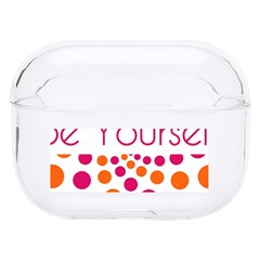 Be Yourself Pink Orange Dots Circular Hard Pc Airpods Pro Case by Ket1n9