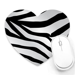 White Tiger Skin Heart Mousepad by Ket1n9