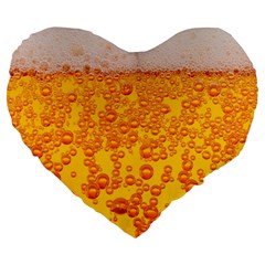 Beer Alcohol Drink Drinks Large 19  Premium Flano Heart Shape Cushions by Ket1n9