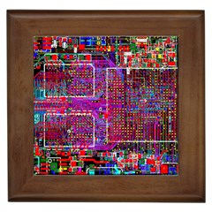 Technology Circuit Board Layout Pattern Framed Tile by Ket1n9