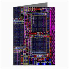 Cad Technology Circuit Board Layout Pattern Greeting Cards (pkg Of 8) by Ket1n9