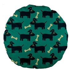 Happy Dogs Animals Pattern Large 18  Premium Round Cushions by Ket1n9