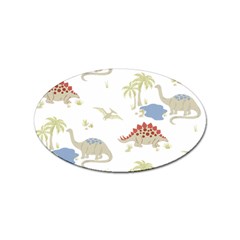 Dinosaur Art Pattern Sticker Oval (100 Pack) by Ket1n9