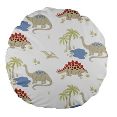 Dinosaur Art Pattern Large 18  Premium Round Cushions by Ket1n9