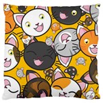 Cats Cute Kitty Kitties Kitten Large Premium Plush Fleece Cushion Case (Two Sides) Front