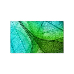 Sunlight Filtering Through Transparent Leaves Green Blue Sticker (rectangular) by Ket1n9