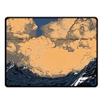 Wave Aesthetic Ocean Retro Sea Vintage Two Sides Fleece Blanket (Small) 45 x34  Blanket Front