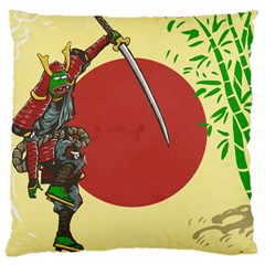 Meme Samurai Artwork Japaneses Large Cushion Case (two Sides) by Cendanart