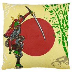 Meme Samurai Artwork Japaneses Large Premium Plush Fleece Cushion Case (one Side) by Cendanart