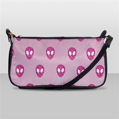 Alien Pattern Pink Shoulder Clutch Bag by Ket1n9