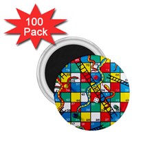 Snakes And Ladders 1 75  Magnets (100 Pack)  by Ket1n9