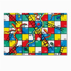 Snakes And Ladders Postcard 4 x 6  (pkg Of 10) by Ket1n9