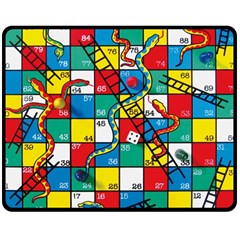 Snakes And Ladders Two Sides Fleece Blanket (medium) by Ket1n9