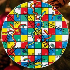 Snakes And Ladders Uv Print Acrylic Ornament Round by Ket1n9