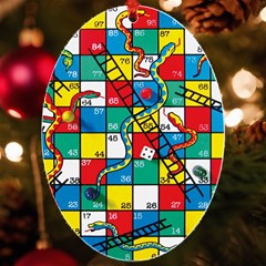 Snakes And Ladders Uv Print Acrylic Ornament Oval by Ket1n9