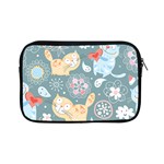 Cute Cat Background Pattern Apple iPad Mini Zipper Cases Front