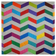 Charming Chevrons Quilt Wooden Puzzle Square by Ket1n9