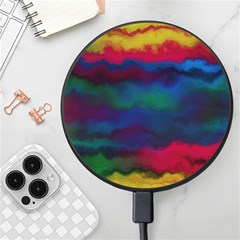 Watercolour Color Background Wireless Fast Charger(black)