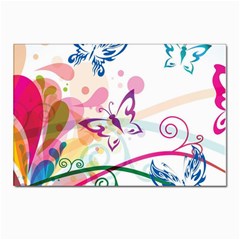 Butterfly Vector Art Postcards 5  X 7  (pkg Of 10) by Ket1n9