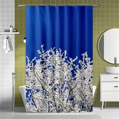 Crown Aesthetic Branches Hoarfrost Shower Curtain 48  X 72  (small)  by Ket1n9