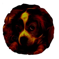 Cute 3d Dog Large 18  Premium Round Cushions by Ket1n9