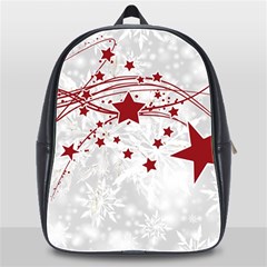 Christmas Star Snowflake School Bag (xl) by Ket1n9