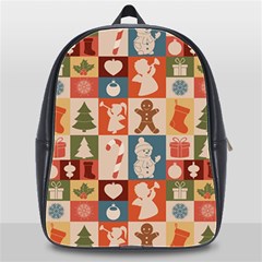 Cute Christmas Seamless Pattern Vector  - School Bag (xl) by Ket1n9