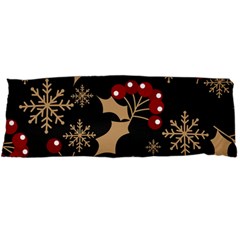 Christmas Pattern With Snowflakes Berries Body Pillow Case Dakimakura (two Sides) by Ket1n9