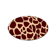 Animal Print Girraf Patterns Sticker (oval) by Ket1n9