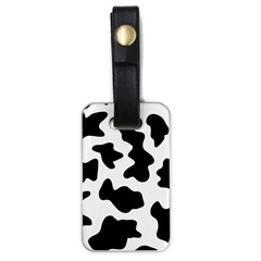 Animal Print Black And White Black Luggage Tag (one Side) by Ket1n9