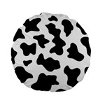 Animal Print Black And White Black Standard 15  Premium Flano Round Cushions Front