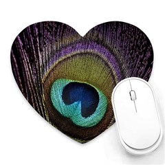 Peacock Feather Heart Mousepad by Ket1n9