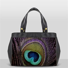 Peacock Feather Oversize Office Handbag (2 Sides) by Ket1n9