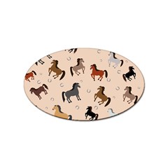 Horses For Courses Pattern Sticker Oval (100 Pack) by Ket1n9